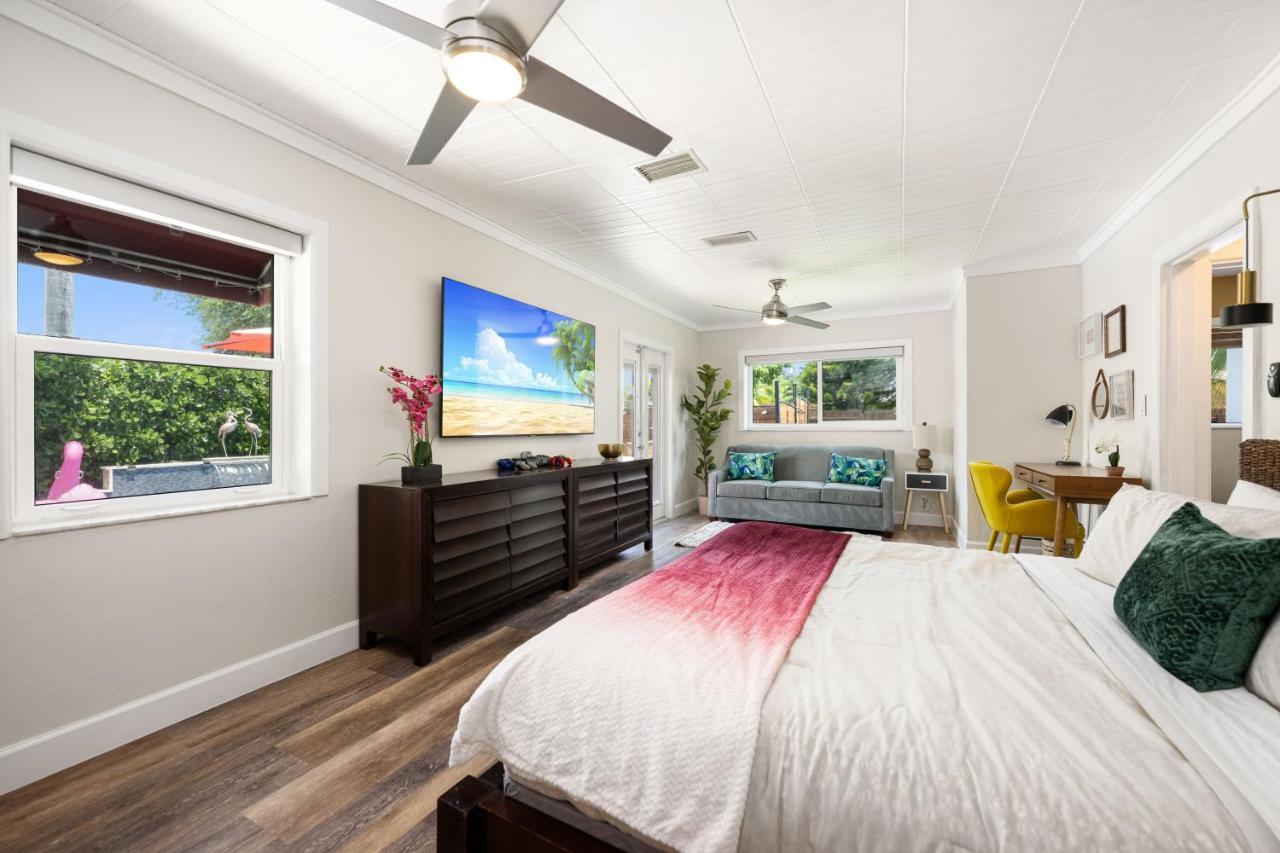 Palms Retreat! Giant Heated Pool-Hottub-Firepit-5Min2Beach-Pets-Ev Chgr Fort Lauderdale Eksteriør billede